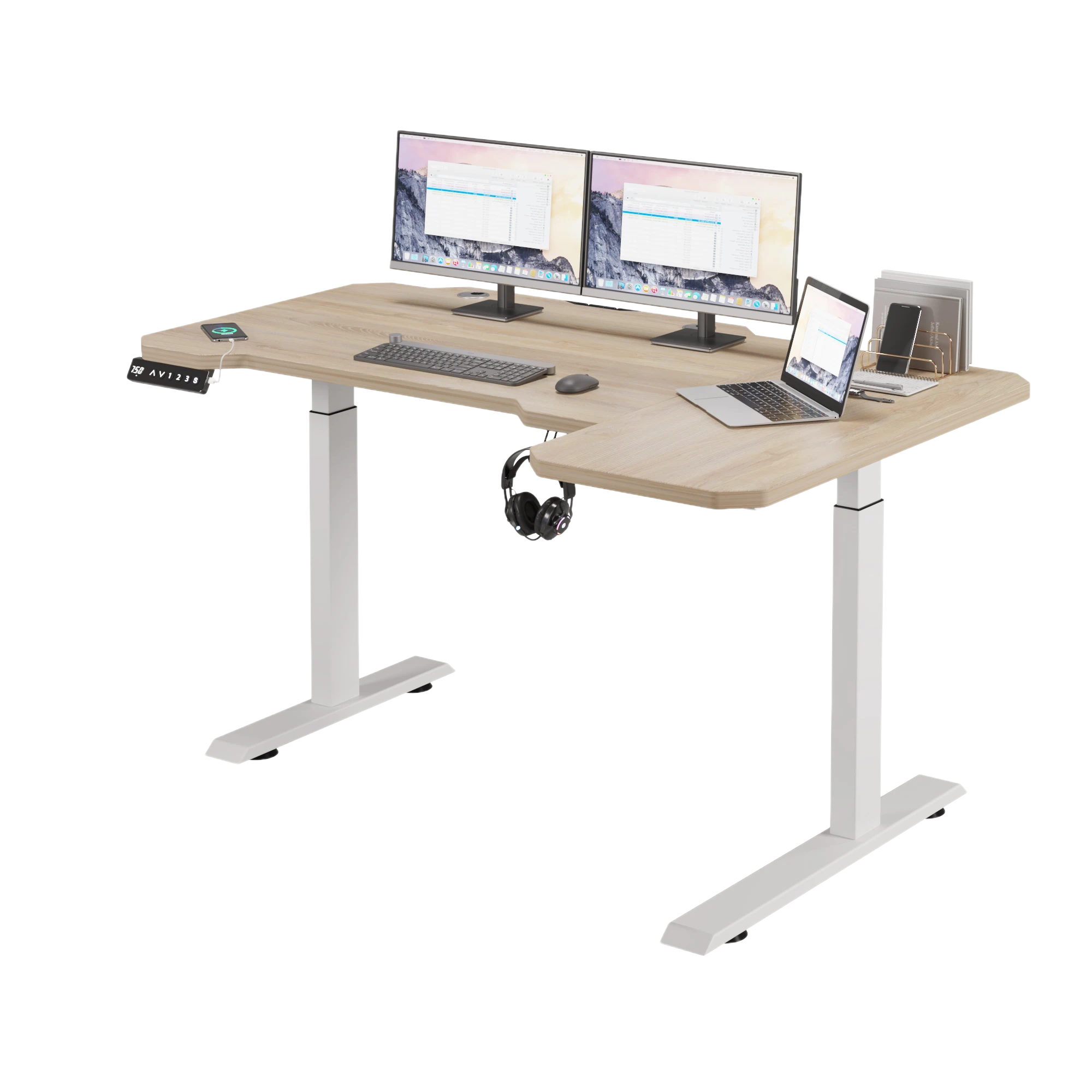 Стол компьютерный с подъемным механизмом GEEKRIG G150DR-04OAK