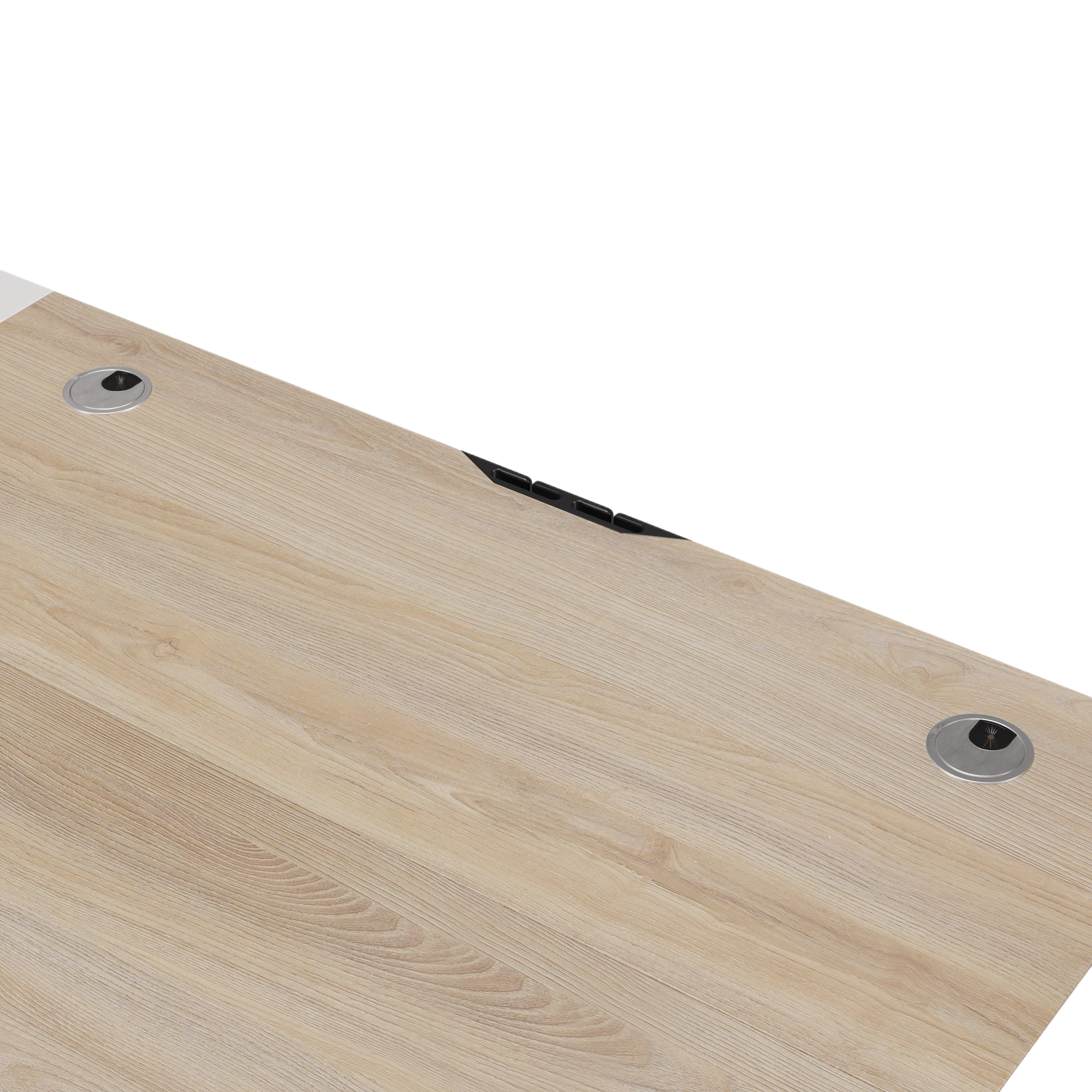 Стол компьютерный с подъемным механизмом GEEKRIG G160D-05OAK-WH