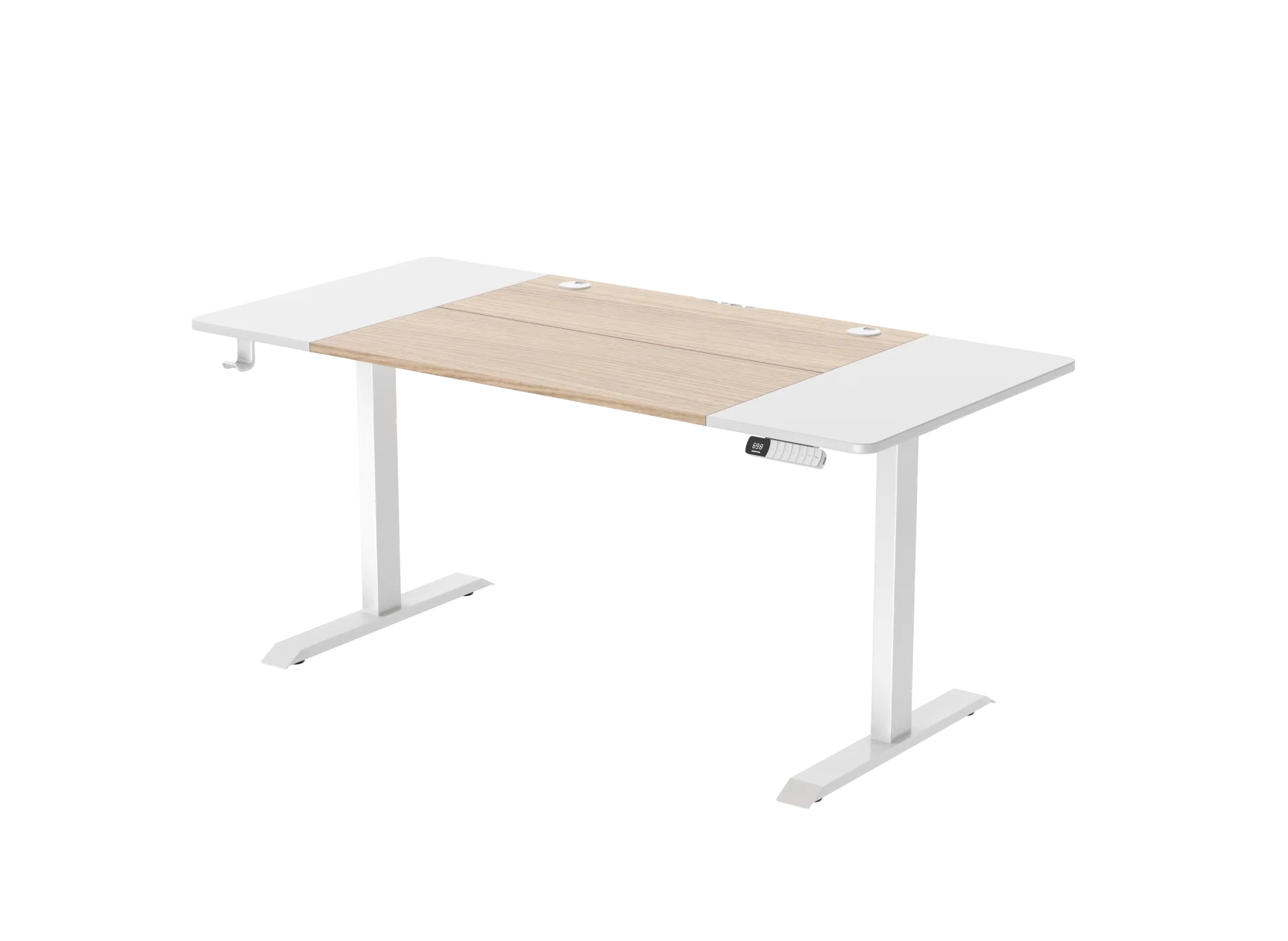 Стол компьютерный с подъемным механизмом GEEKRIG G140D-05OAK-WH