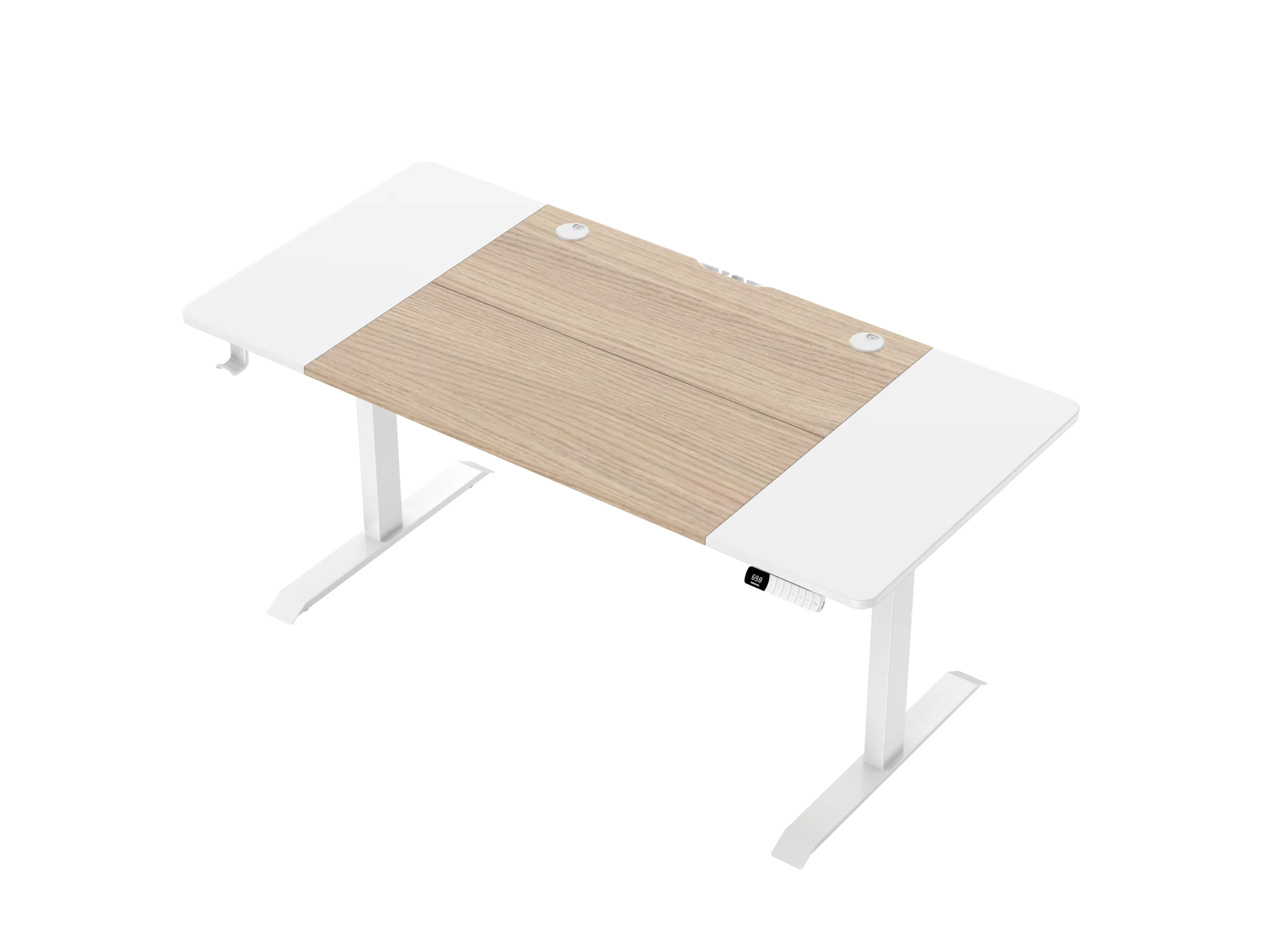 Стол компьютерный с подъемным механизмом GEEKRIG G140D-05OAK-WH